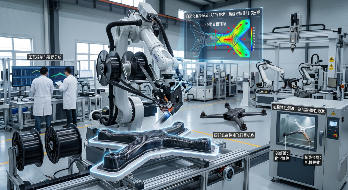 Carbon fiber composites for UAV structures
