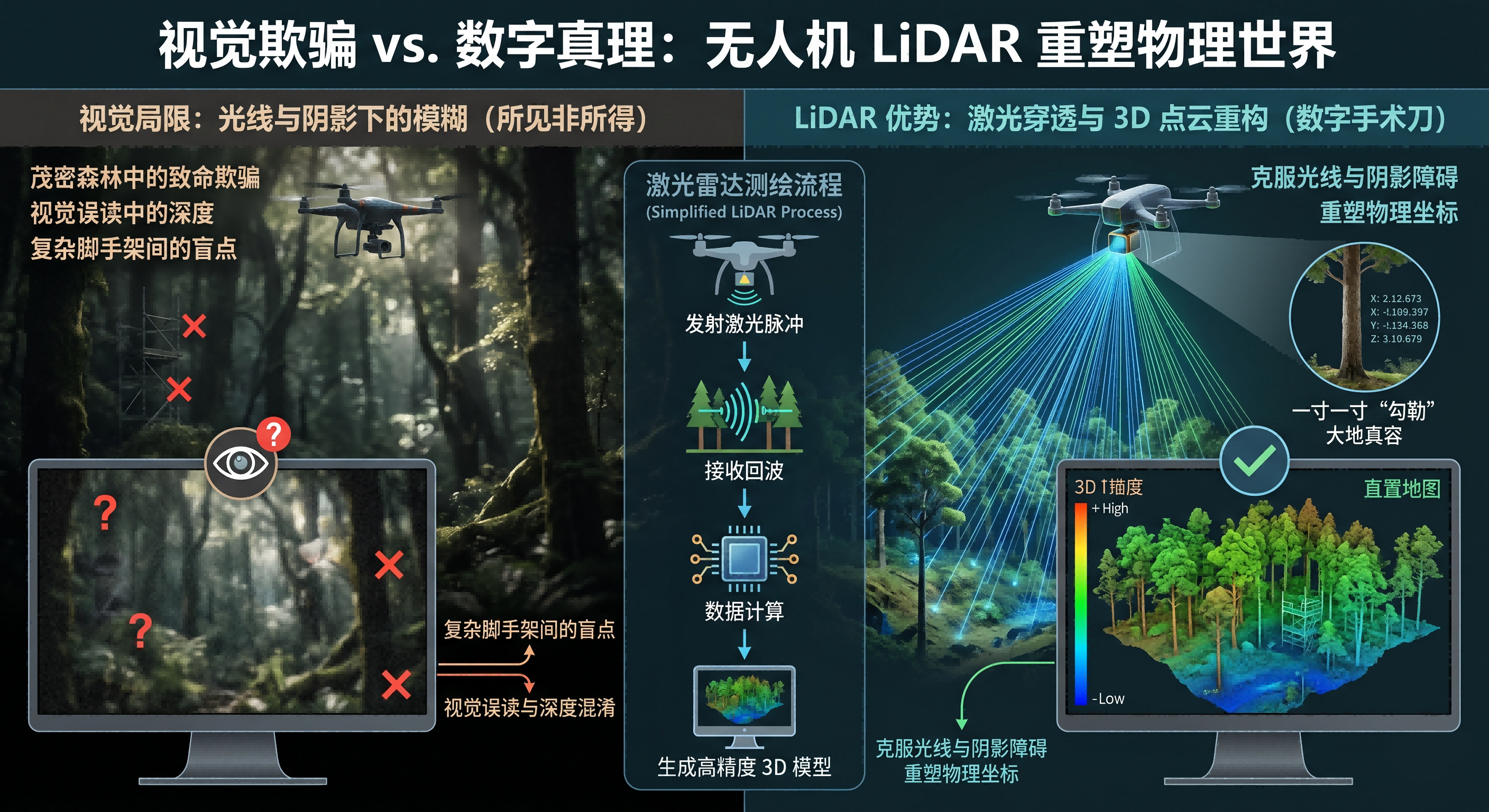 LiDAR mapping for earth surface analysis