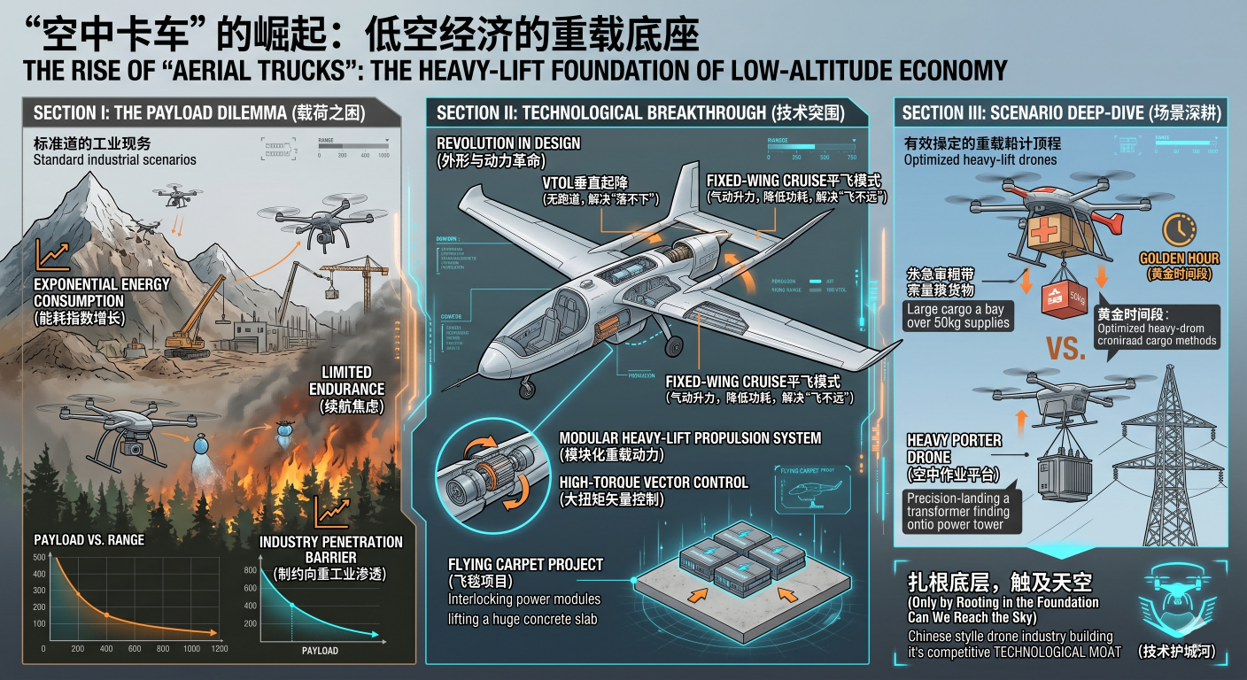 Heavy-lift UAV capabilities for the low-altitude economy