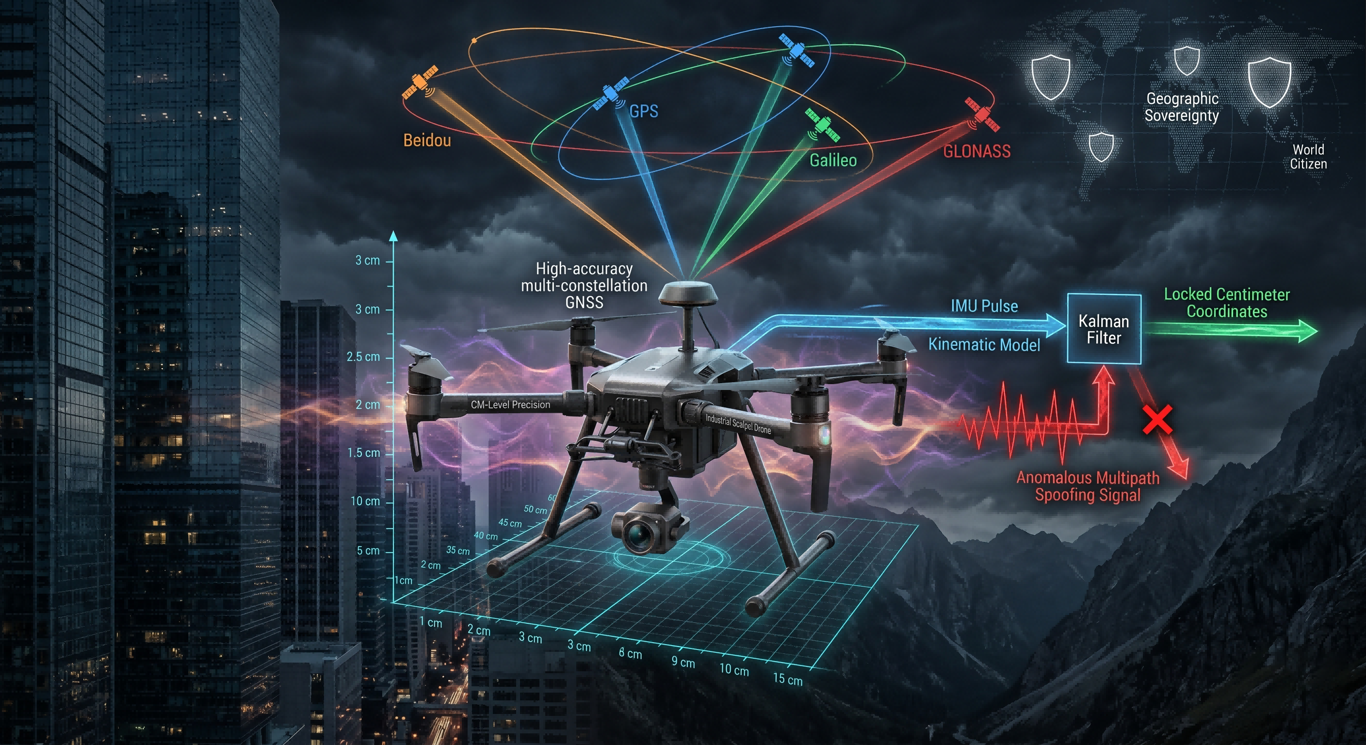 Satellite-based positioning for stable UAV hovering